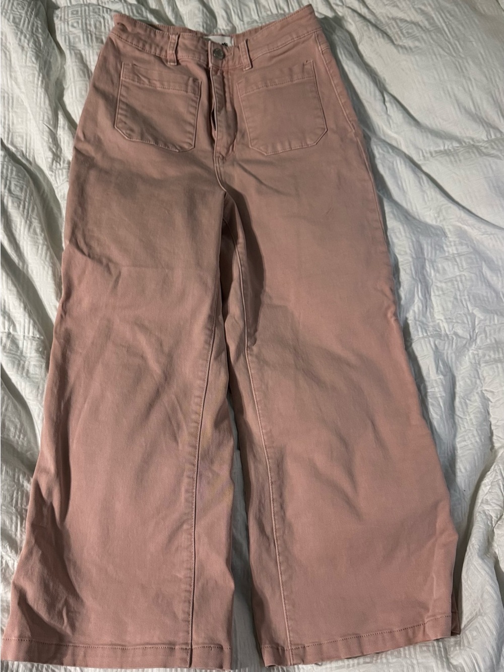 ROLLAS High Rise Wide Leg Sailor Jeans Pink Women's Size 27 - Picture 11 of 14
